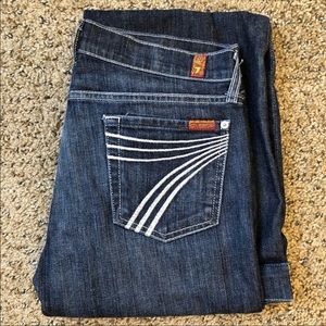 7 FAMK Dojo Jeans/ Dark Wash/ Wide leg/ Size 30